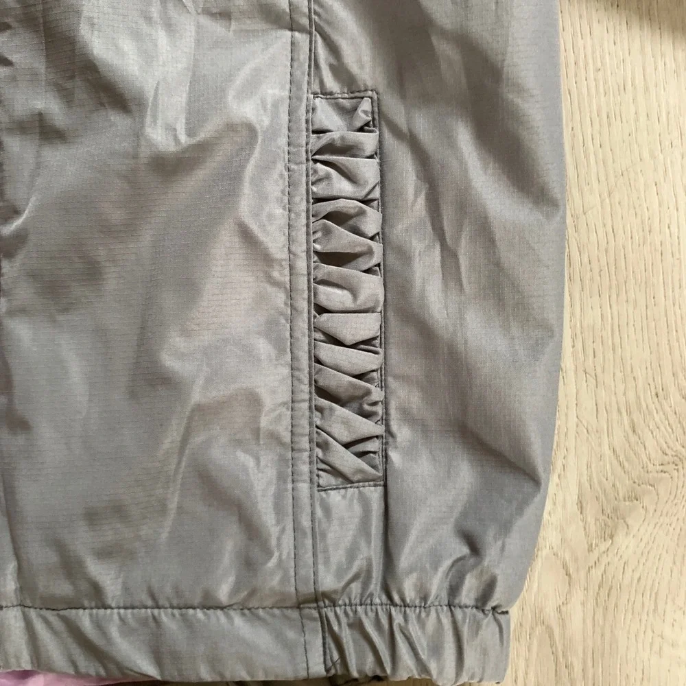 Eddie Bauer Kids Purple‎ Grey Colorblock Hooded Windbreaker Jacket Size S 7/8